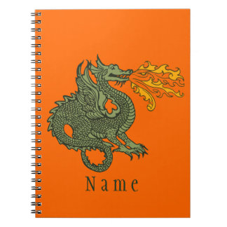 Feueratmender Drache Notizblock
