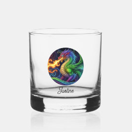 Feueratmender Drache Personalisiert Whiskyglas