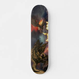 Feueratmender Drachenwyvern Vulkan Lava Skateboard