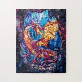 Feueratmendrache in Höhle Puzzle