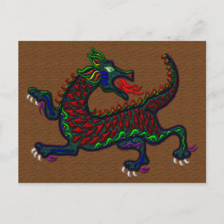 Feueratmung Drachenpostkarte Postkarte