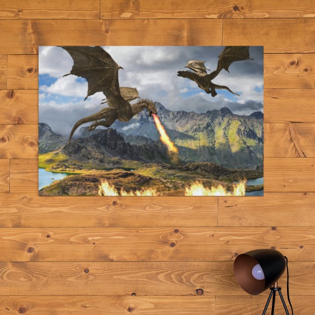 Feueratmung Dragon Wyvern Poster (Von Creator hochgeladen)