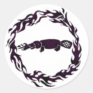 Feueratmung Platypus Flammenring Aufkleber