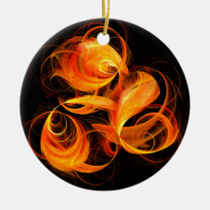 Feuerball Abstrakt Art Circle Ornament
