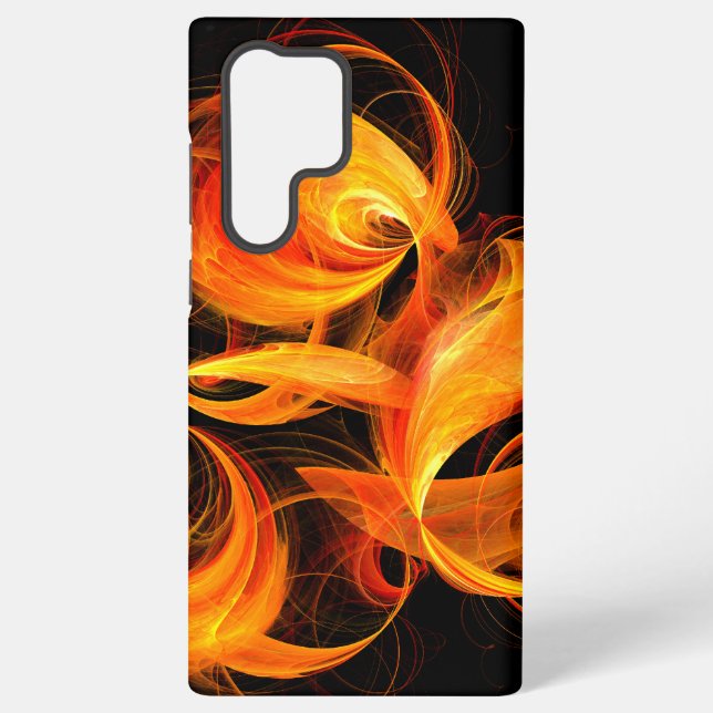 Feuerball-Abstrakte Kunst Samsung Galaxy Hülle (Rückseite)