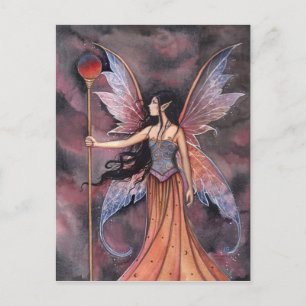 Feuerball-Fee Postkarte von Molly Harrison