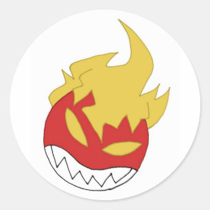 Feuerball Runder Aufkleber