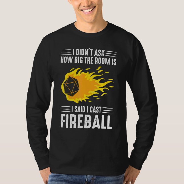 Feuerbälle Zauberer T-Shirt (Vorderseite)