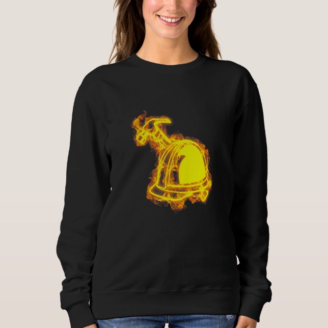 Feuerbauhelm und Flammenbau Sweatshirt (Vorderseite)