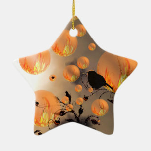 Feuerblasen-Star Keramikornament