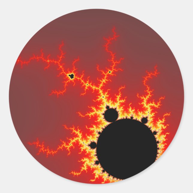 Feuerblitz Runder Aufkleber (Vorderseite)