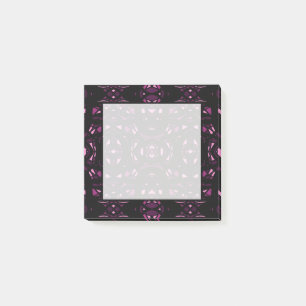 Feuerbrand Rosa Schwarze Abstrakte Gouache-Kunst Post-it Klebezettel