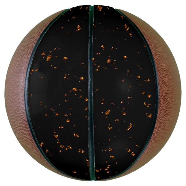 Feuerbrand überlagert das Foto, das die schwarzen  Basketball (Vertikal)