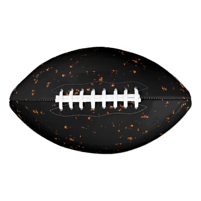 Feuerbrand überlagert das Foto, das die schwarzen  Football (Vorderseite)