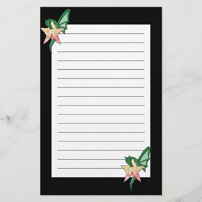 Feuerdrache Briefpapier (Vorderseite)