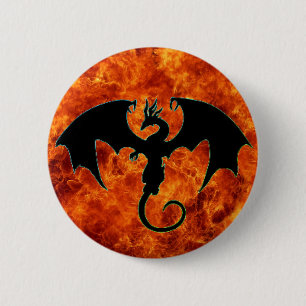 Feuerdrache Custom niedlich lustige Designs Button