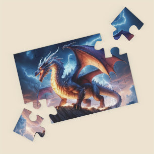 Feuerdrache Fantasie-Puzzle für Spielbegeisterte Puzzle