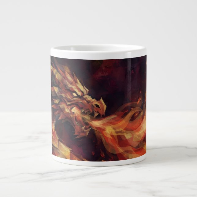 Feuerdrache Jumbo-Tasse (Vorderseite)
