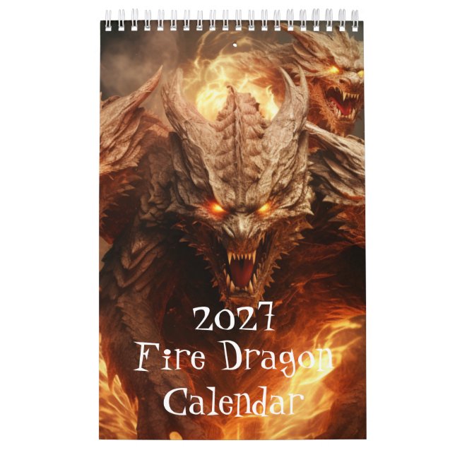 Feuerdrache-Kalender 2027 Kalender (Titelbild)