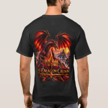 Feuerdrache Kronen Fantasy Drache T-Shirt