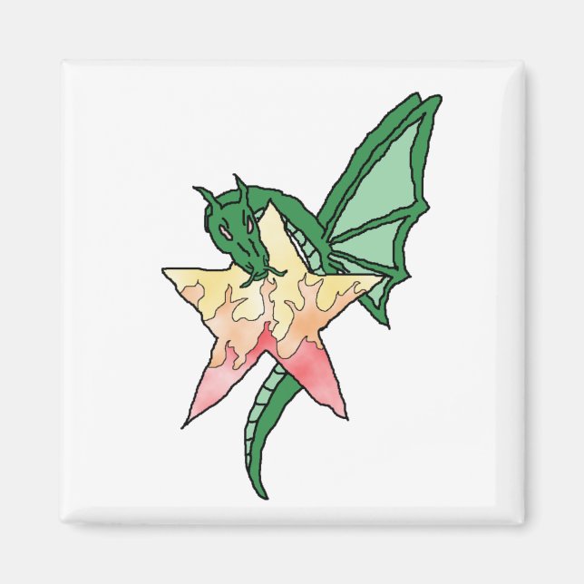 Feuerdrache Magnet (Vorne)