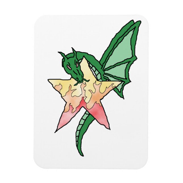 Feuerdrache Magnet (Vertikal)