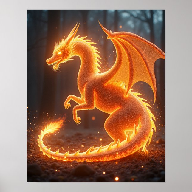Feuerdrache Poster (Vorne)