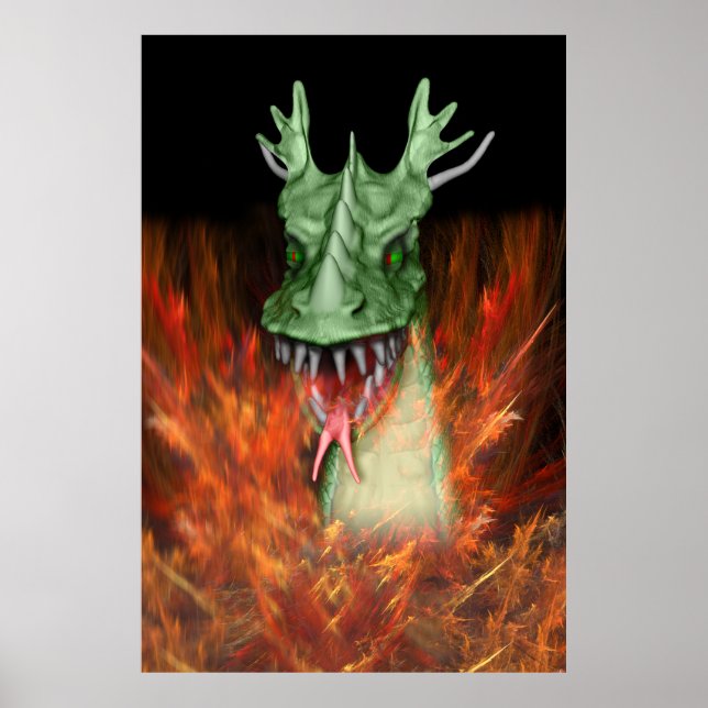 Feuerdrache Poster (Vorne)