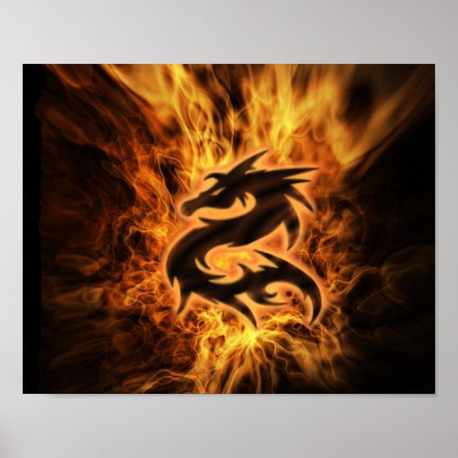 Feuerdrache Poster (Vorne)