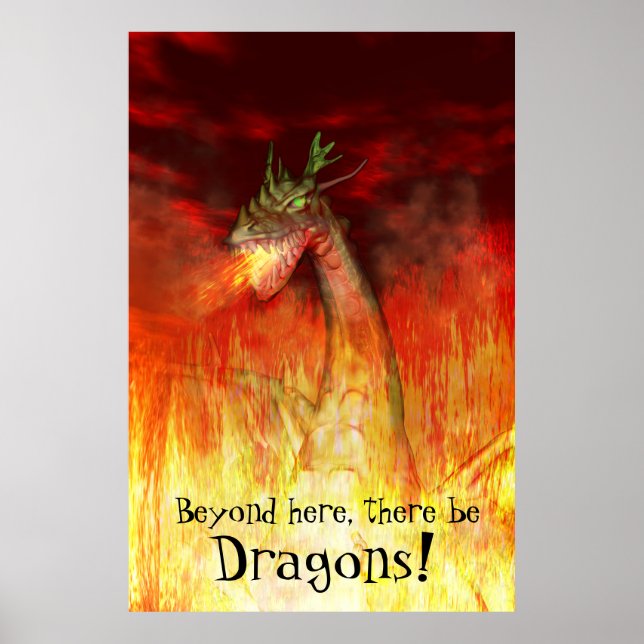 Feuerdrache Poster (Vorne)