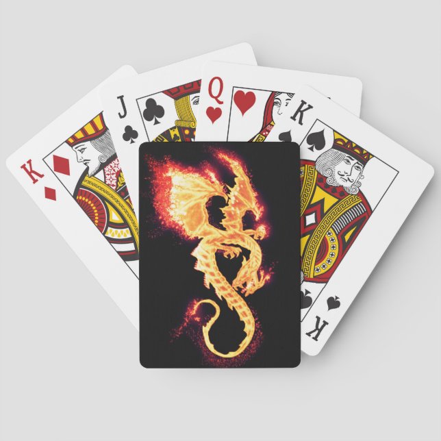Feuerdrache Spielkarten (Rückseite)