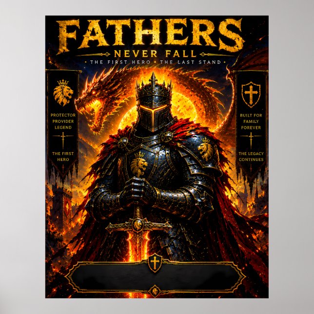 Feuerdrache-Vater-Plakat Poster (Vorne)