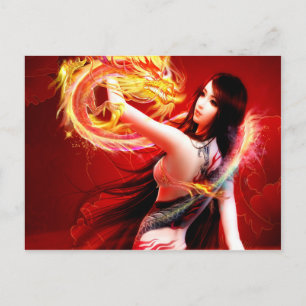 FeuerdrachenGirl Postkarte
