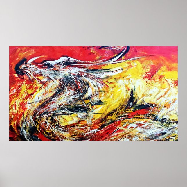 Feuerdrachenposter Poster (Vorne)
