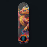*~* Feuerelement AP88 Elementare Drachenfigur Skateboard<br><div class="desc">(Suchen Sie nach ähnlichen Artikeln in AP88 ) Einfache Übertragung auf andere Zazzle Produkte. Element-DRAGON mit RING von FEUER / FLAMES / FLAME und INITIALEM MONOGRAM für Ihren Namen - Behalt, bearbeiten oder löschen Sie den Text. Dieses beliebte chinesische Skateboard im chinesischen Stil ist ein individuelles pro-Element Dragon Design, das...</div>