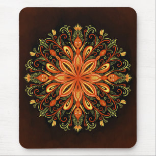 Feuerelement Flame Mandala Mousepad
