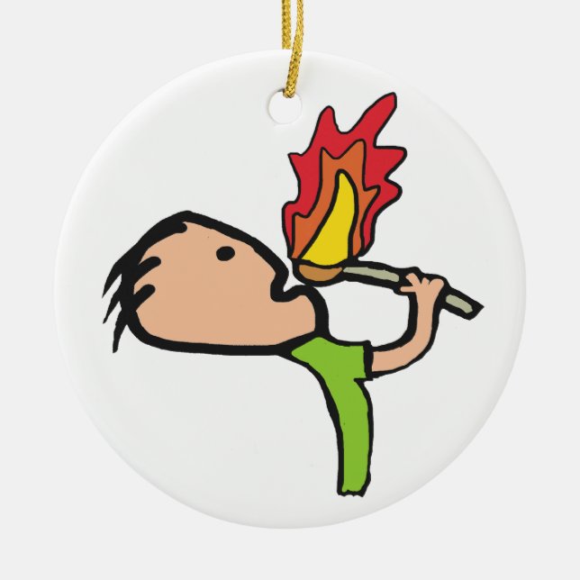 Feueressen Keramik Ornament (Vorne)
