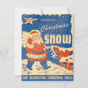 Feuerfeste Vintage-Weihnachtsmann-Feiertagskarte Feiertagskarte