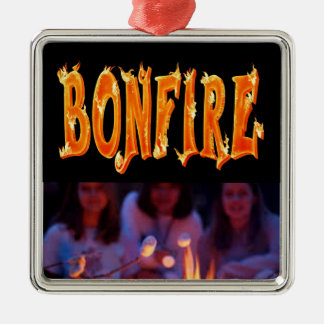 Feuerfeuertext Silbernes Ornament