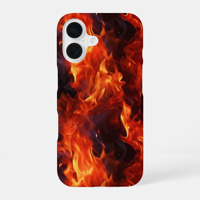 Feuerflammenmuster iPhone 16 Hülle (Rückseite)