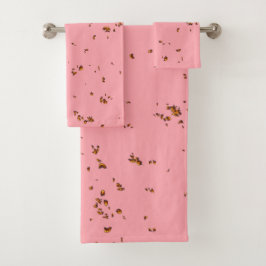 Feuerfunken überlagern Ihr Foto rot. Badhandtuch Set