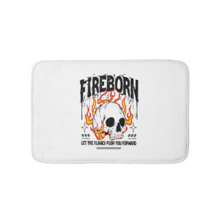Feuergeborener Totenkopf Urban Streetwear Badematte