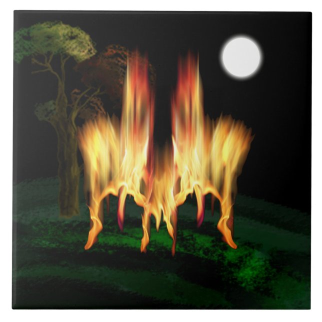 Feuergefahr Fliese (Vorderseite)