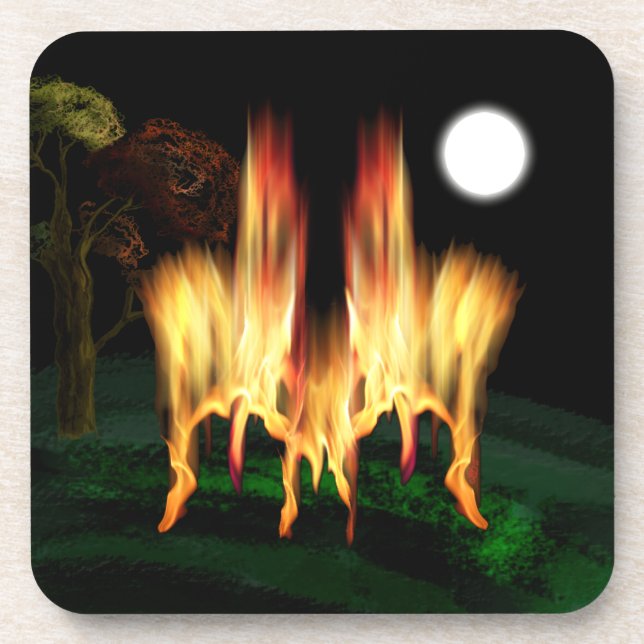 Feuergefahr Getränkeuntersetzer (Vorderseite)