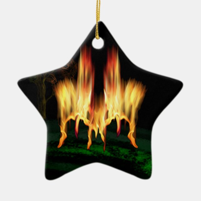 Feuergefahr Keramikornament (Vorne)