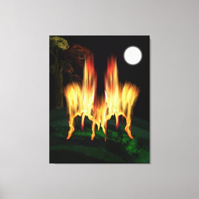 Feuergefahr Leinwanddruck (Vorderseite)