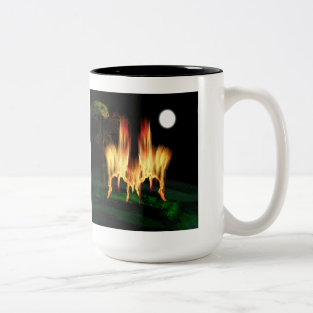 Feuergefahr Zweifarbige Tasse (Rechts)