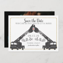 Feuergefechte Save the Date mit Foto