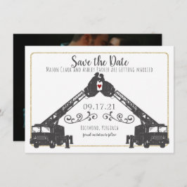 Feuergefechte Save the Date mit Foto Einladung