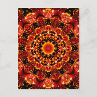 Feuergehen, Abstrakte spirituelle Suche in Flammen Postkarte